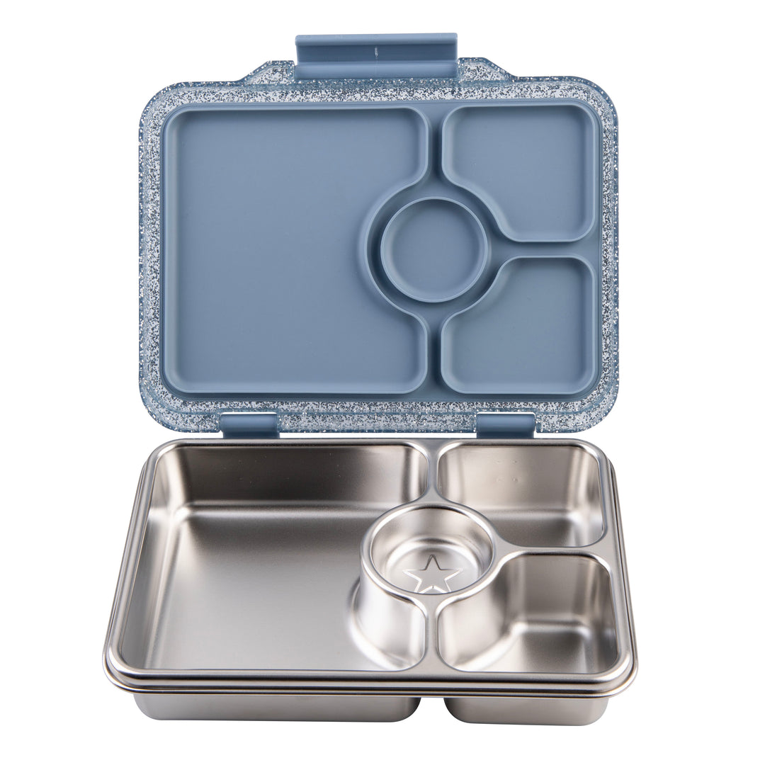 Yumbox Prêt Stainless Steel Bento Box - Paris Blue Glitter