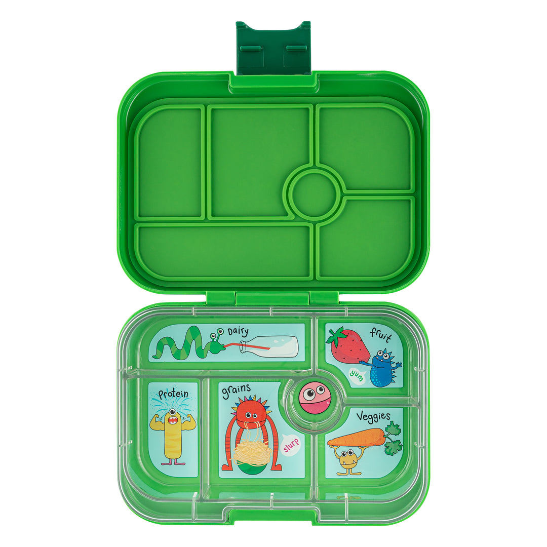 Yumbox Original 6 Lunch Box - Jurassic Green - Monsters