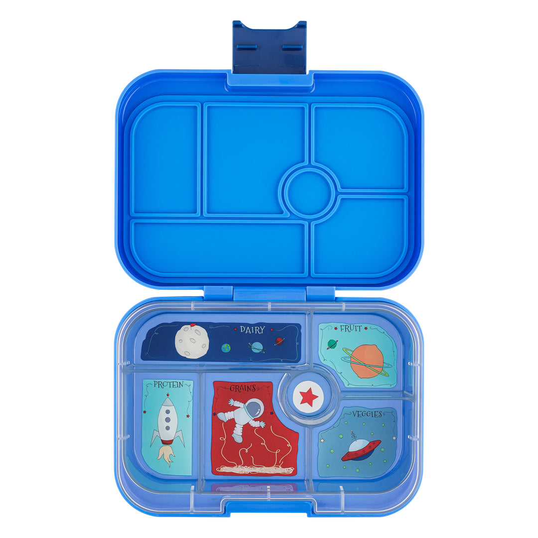 Yumbox Original 6 Lunch Box - Surf Blue - Rocket