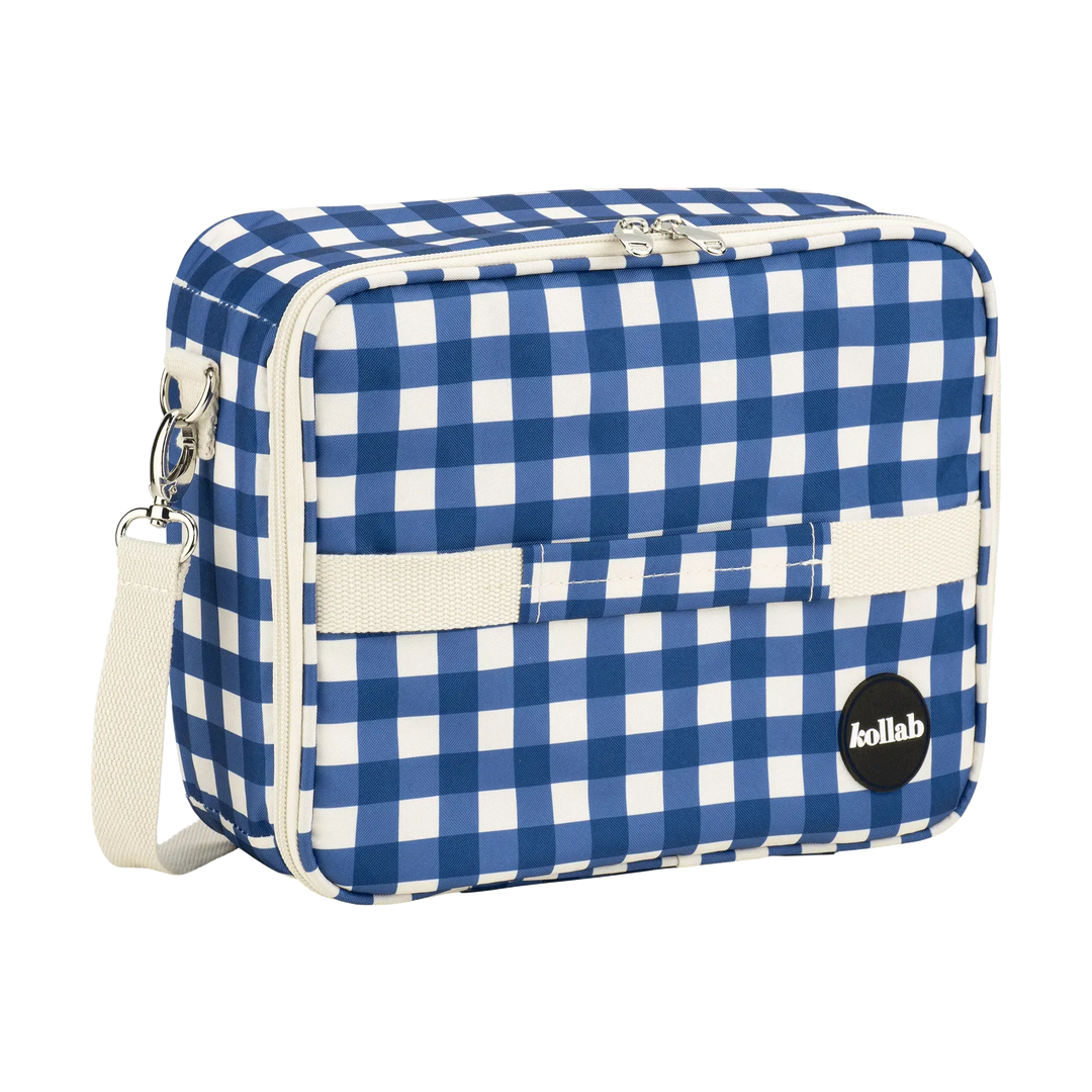 Kollab Insulated Bento Lunch Bag - Blue Check