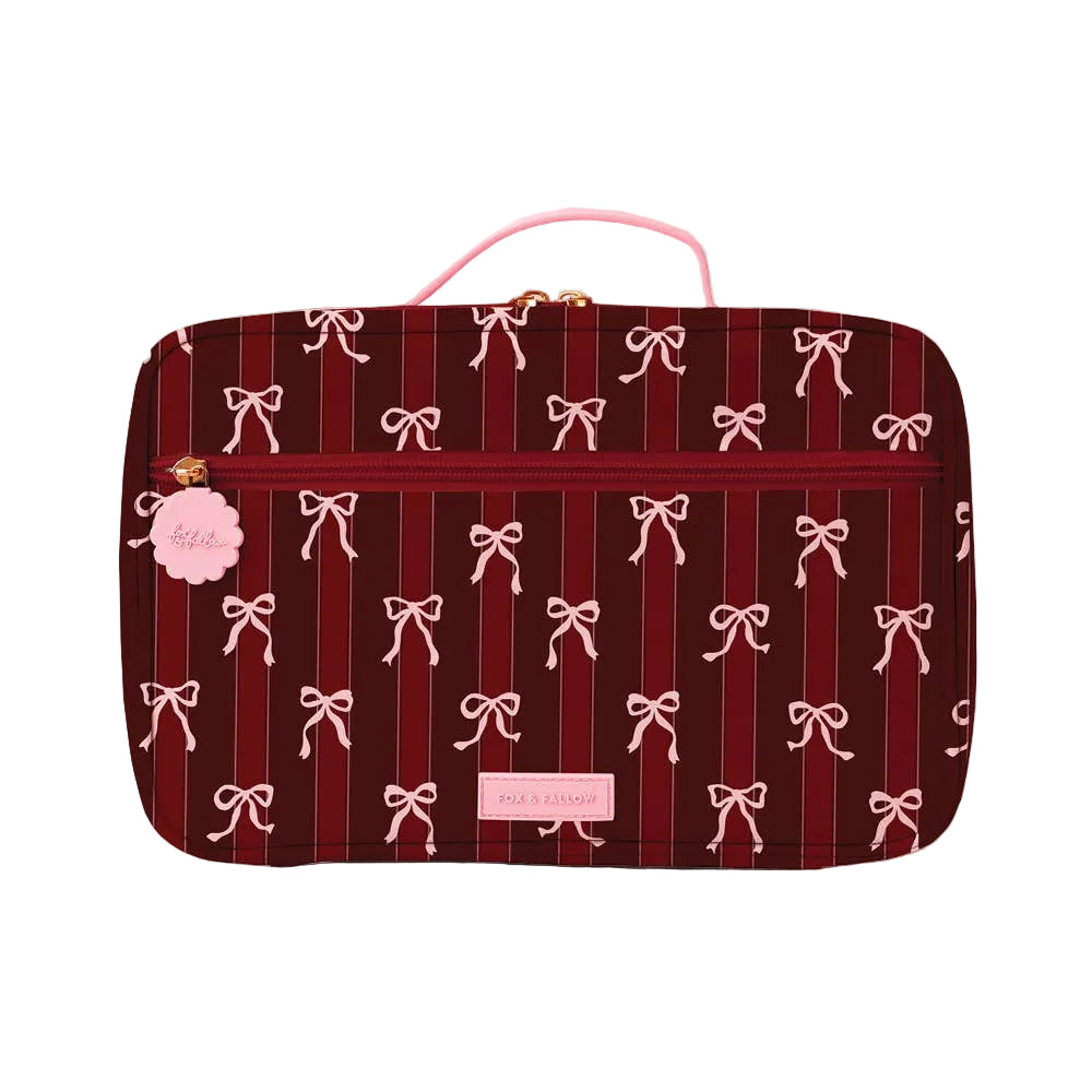 PRE-ORDER Fox & Fallow Insulated Lunch Bag - LARGE - Ruby Ribbon Stripe