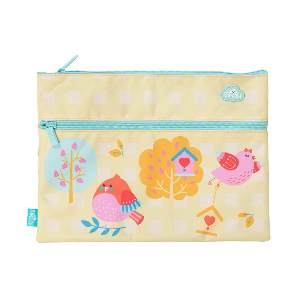 Spencil A4 Twin Zip Pencil Case - Tweets Tree House