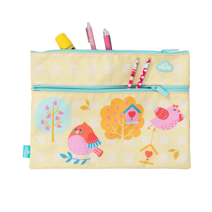 Spencil A4 Twin Zip Pencil Case - Tweets Tree House