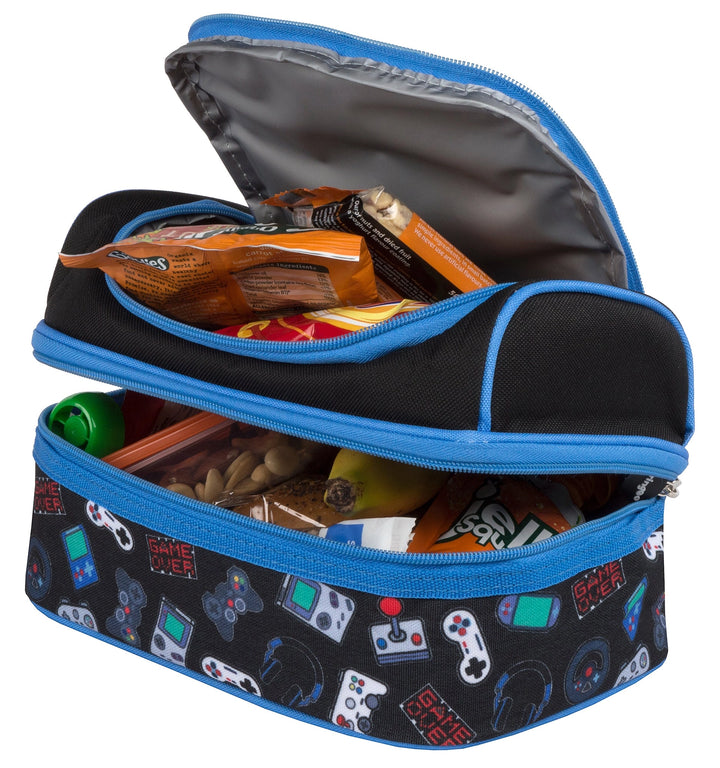 Dual Compartment Insulated Lunch Bag - Gamer