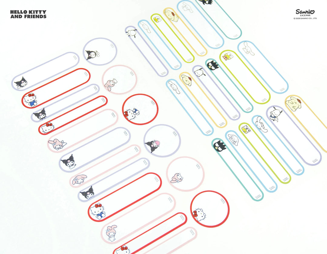 Hello Kitty & Friends Self-Laminating Labels for Objects (36 Pack)