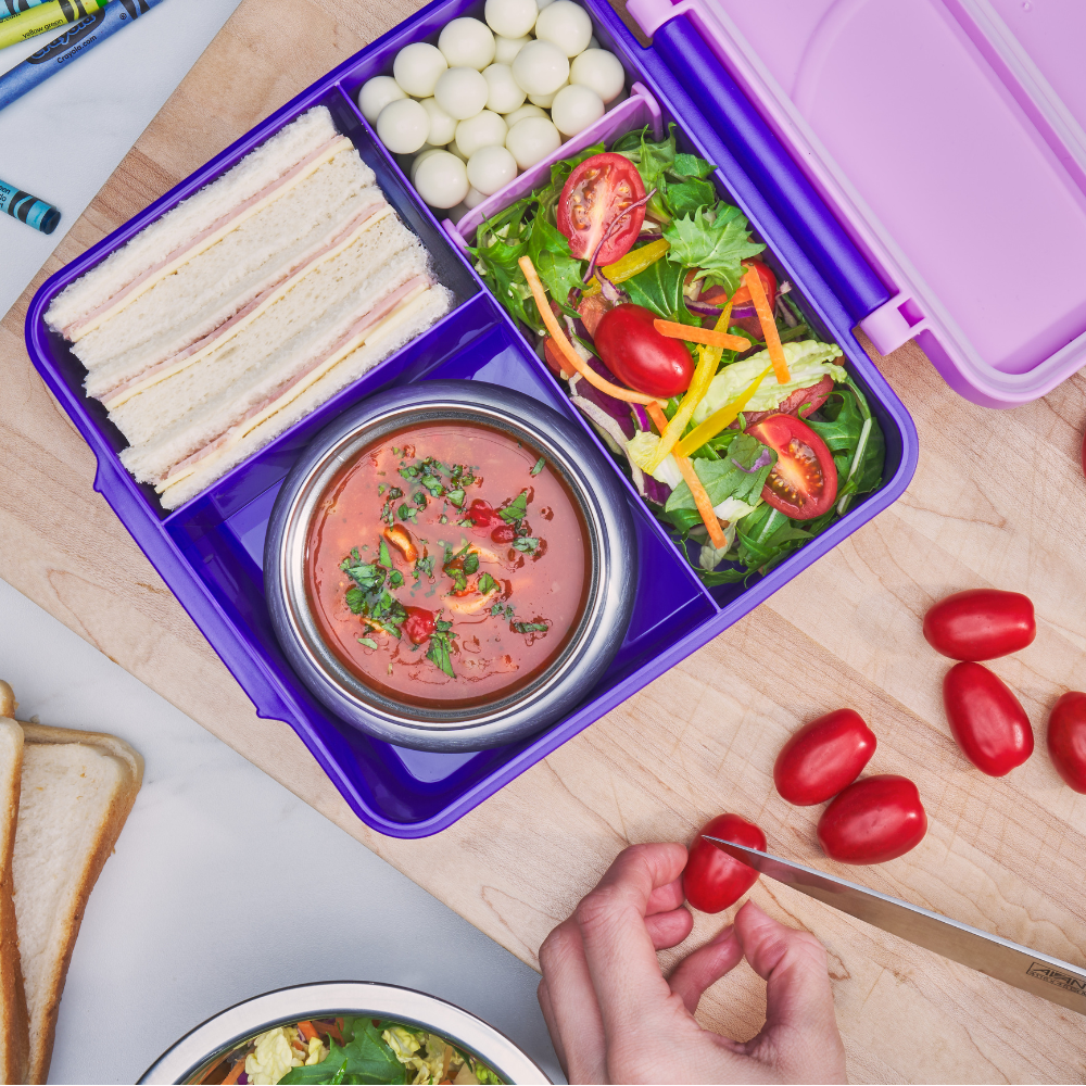 Avanti Yum Yum Lunch Box With Insulated Food Jar - Violet