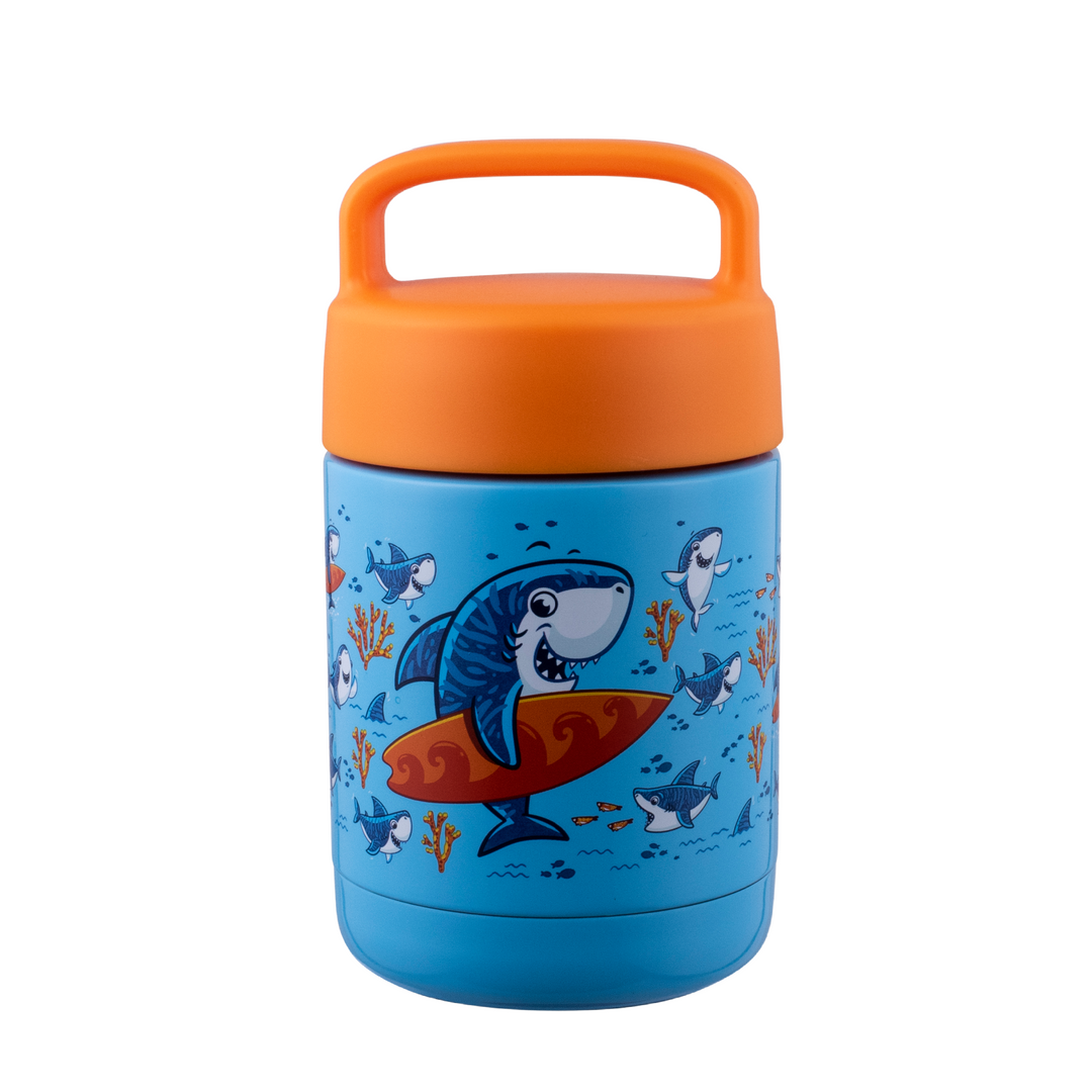 Avanti Insulated Lunch Bag, Food Jar & Bottle Bundle - Surfing Sharkie