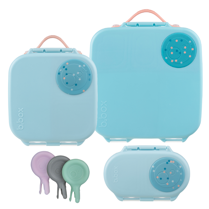 b.box Bento Large & Mini Lunch Box & Snack Box Bundle - Confetti