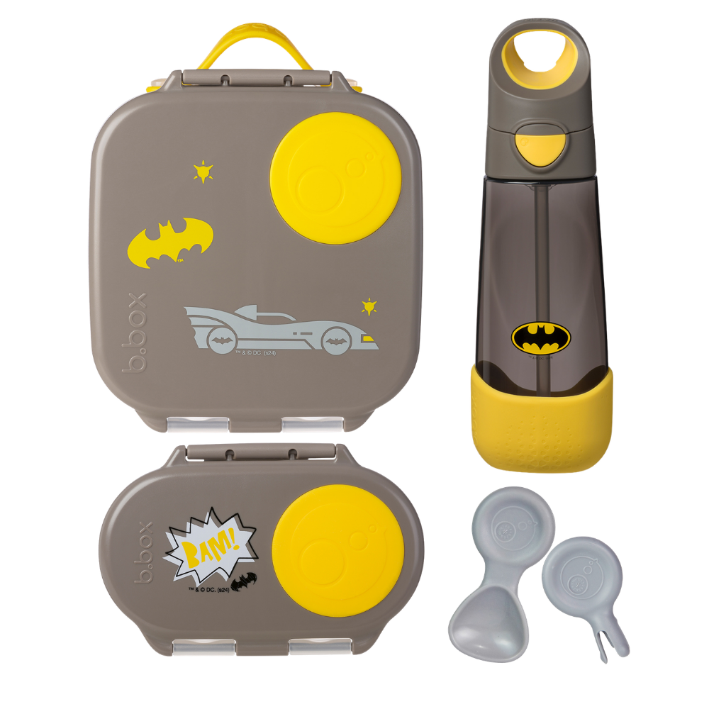 b.box Mini Lunch Box & Drink Bottle Bundle - Batman