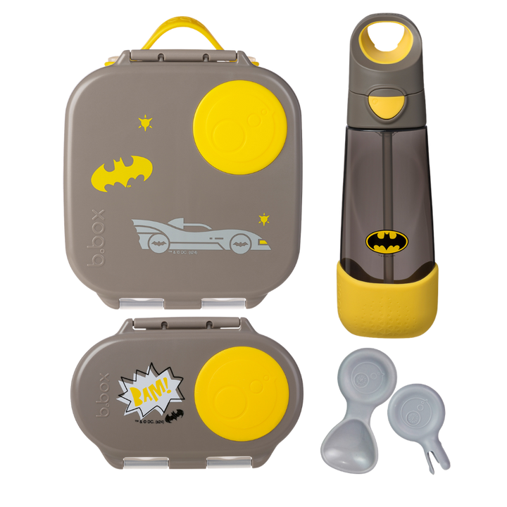 b.box Mini Lunch Box & Drink Bottle Bundle - Batman