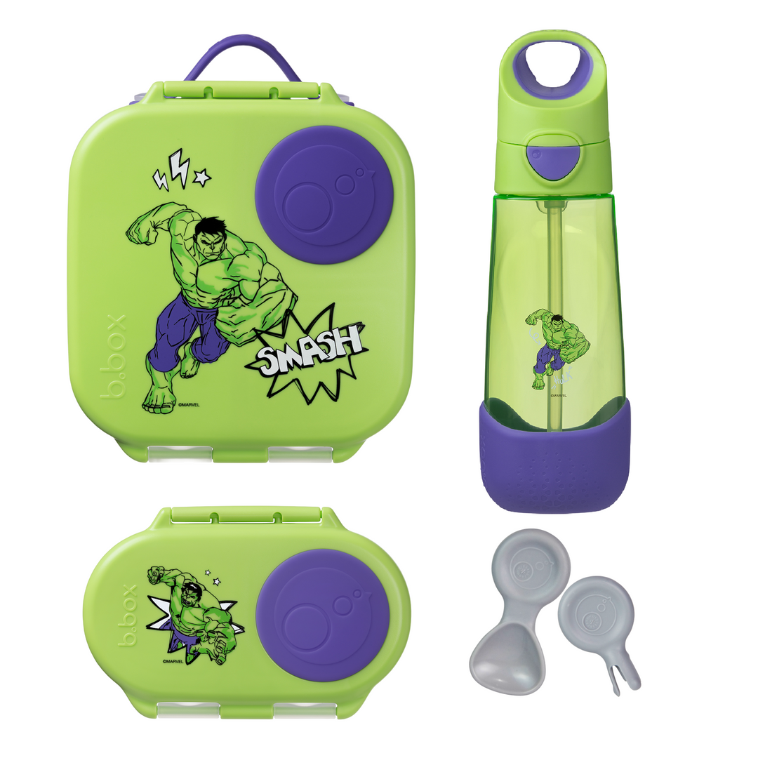 b.box Mini Lunch Box & Drink Bottle Bundle - Hulk