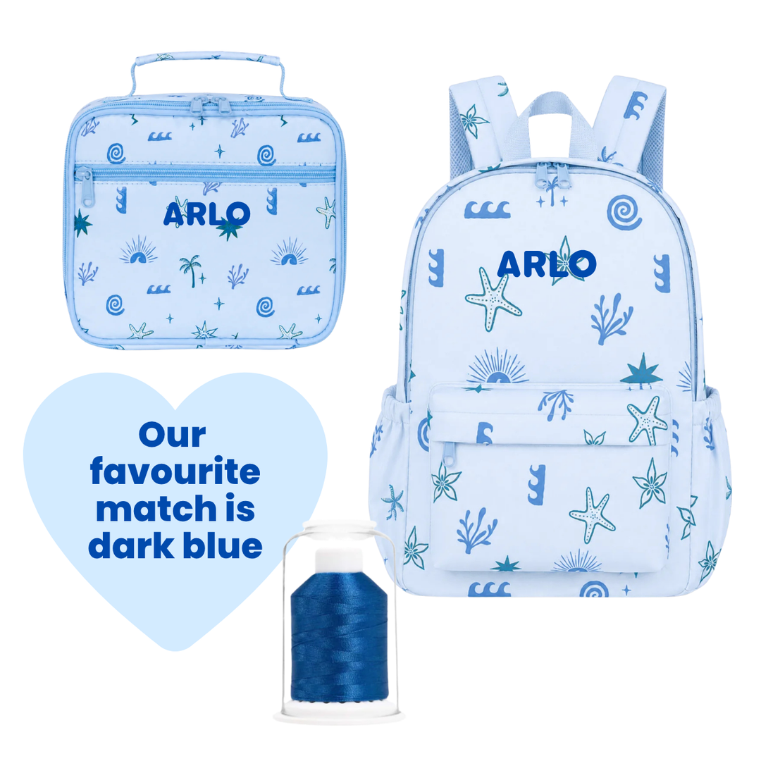 Kinnder Campus/Junior Backpack + Insulated Lunch Bag + Ice Pack Bundle - Palm Beach