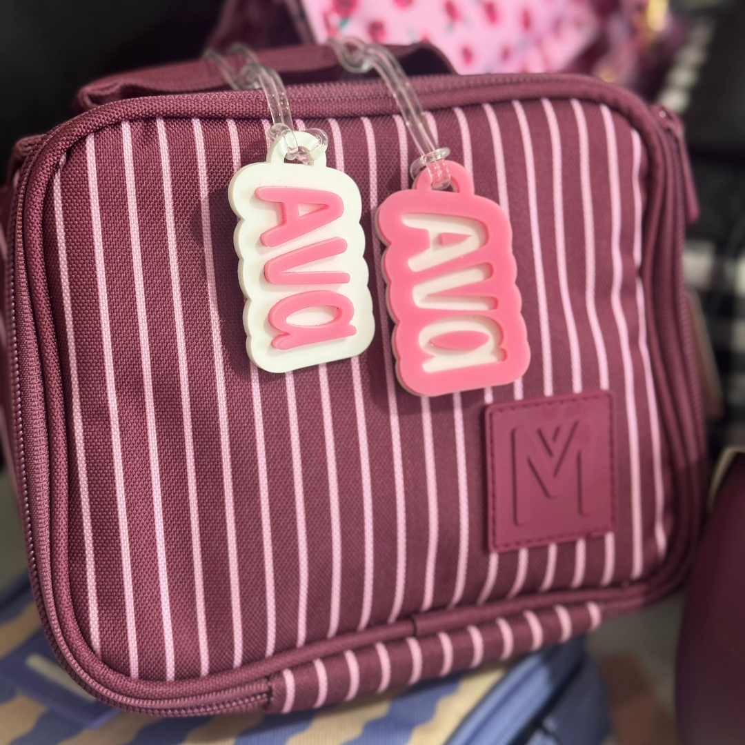 Personalised Name Acrylic Bag Tag - Set Of Two