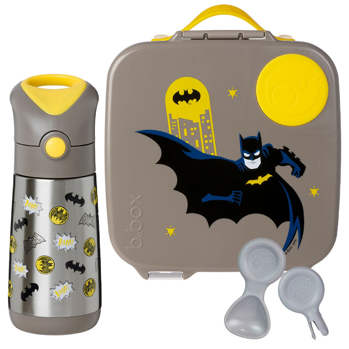 b.box Large Lunch Box & 350ml Bottle Bundle - Batman