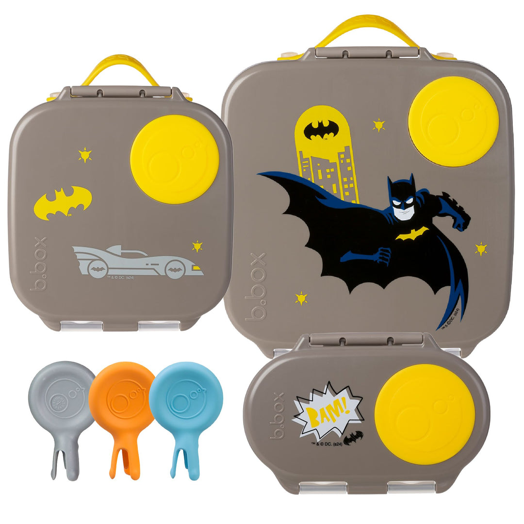 PRE-ORDER b.box Bento Large & Mini Lunch Box & Snack Box Bundle - Batman