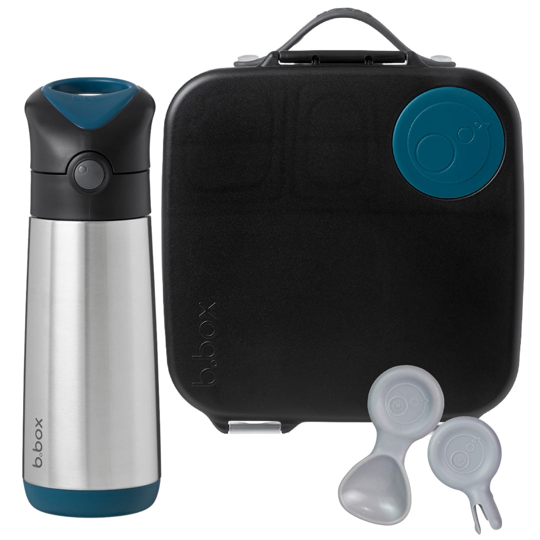 PRE-ORDER b.box Large Lunch Box & Large Bottle Bundle - Night Vision