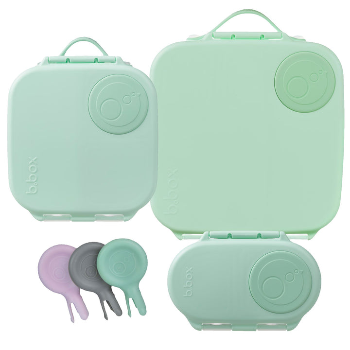 b.box Bento Large & Mini Lunch Box & Snack Box Bundle - Spearmint