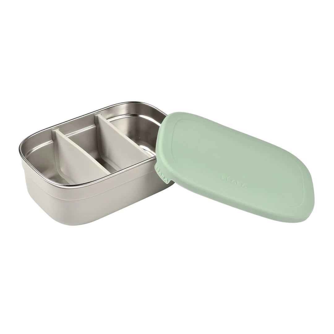 Beaba Stainless Steel Bento Lunch Box - Sage Green
