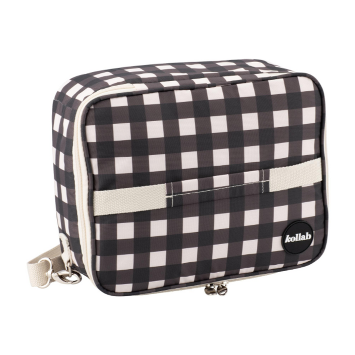 Kollab Insulated Bento Lunch Bag - Black Check