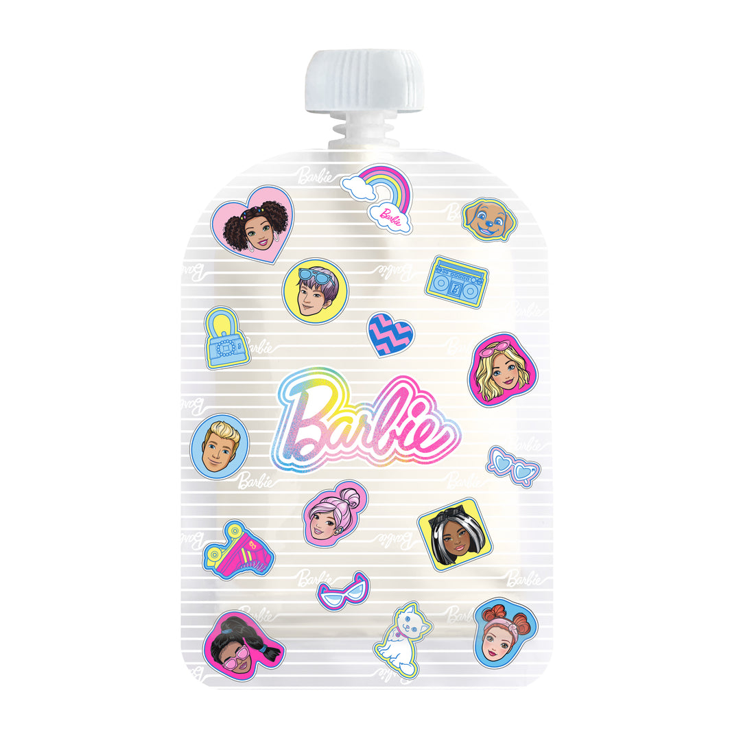 Sinchies 150ml Reusable Food Pouch - 10 Pack - Barbie Team Barbie