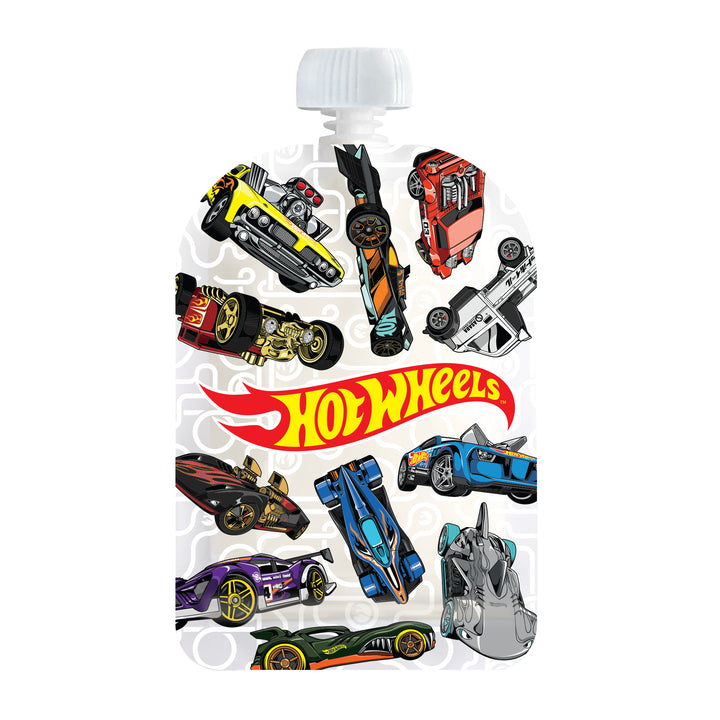 Sinchies 150ml Reusable Food Pouch - 10 Pack - Hot Wheels - Pit Stop