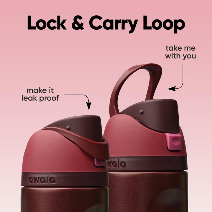 Owala Insulated FreeSip Drink Bottle - 710ml - Black Cherry