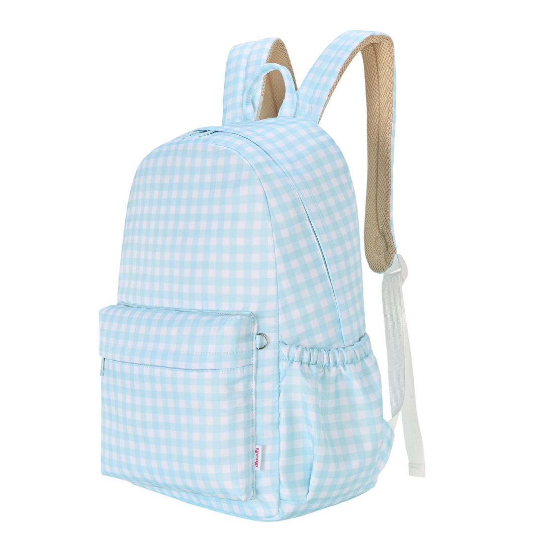 Kinnder Junior Kindy/School Backpack - Blue Gingham