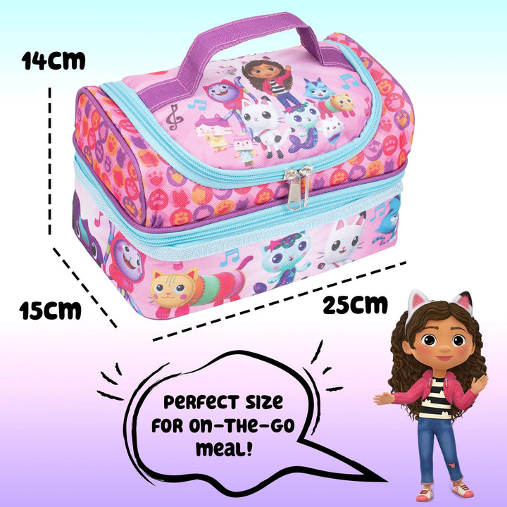 Dual Compartment Insulated Lunch Bag - Gabby's Dollhouse
