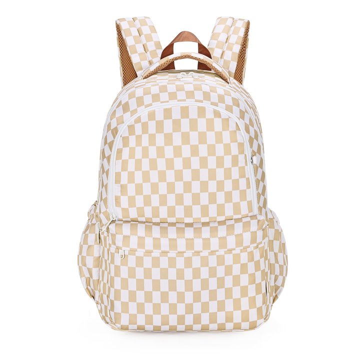Kinnder Campus School Backpack 2.0 - Caramel Check