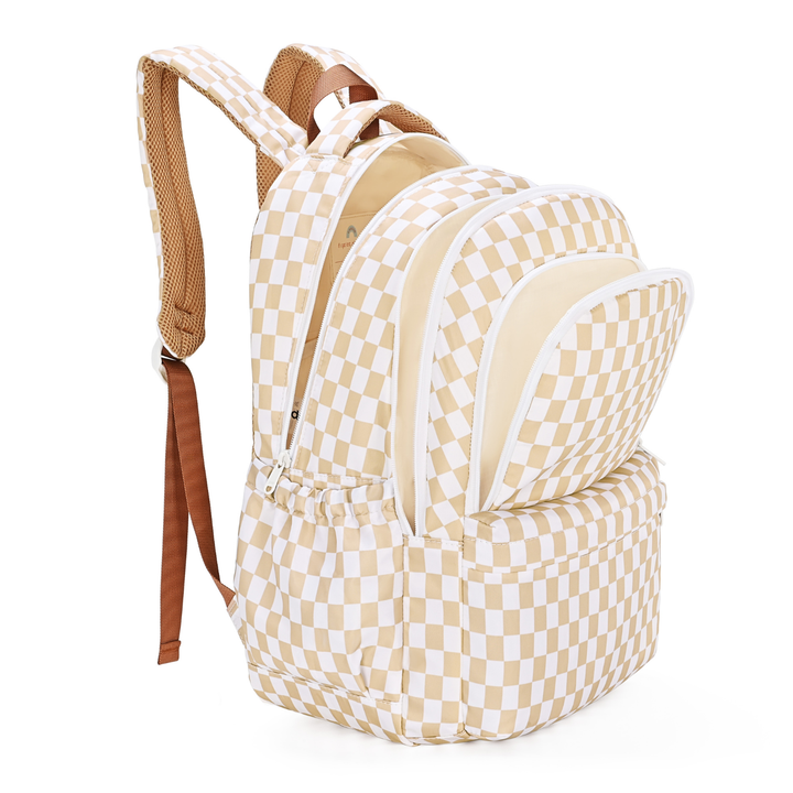Kinnder Campus School Backpack 2.0 - Caramel Check
