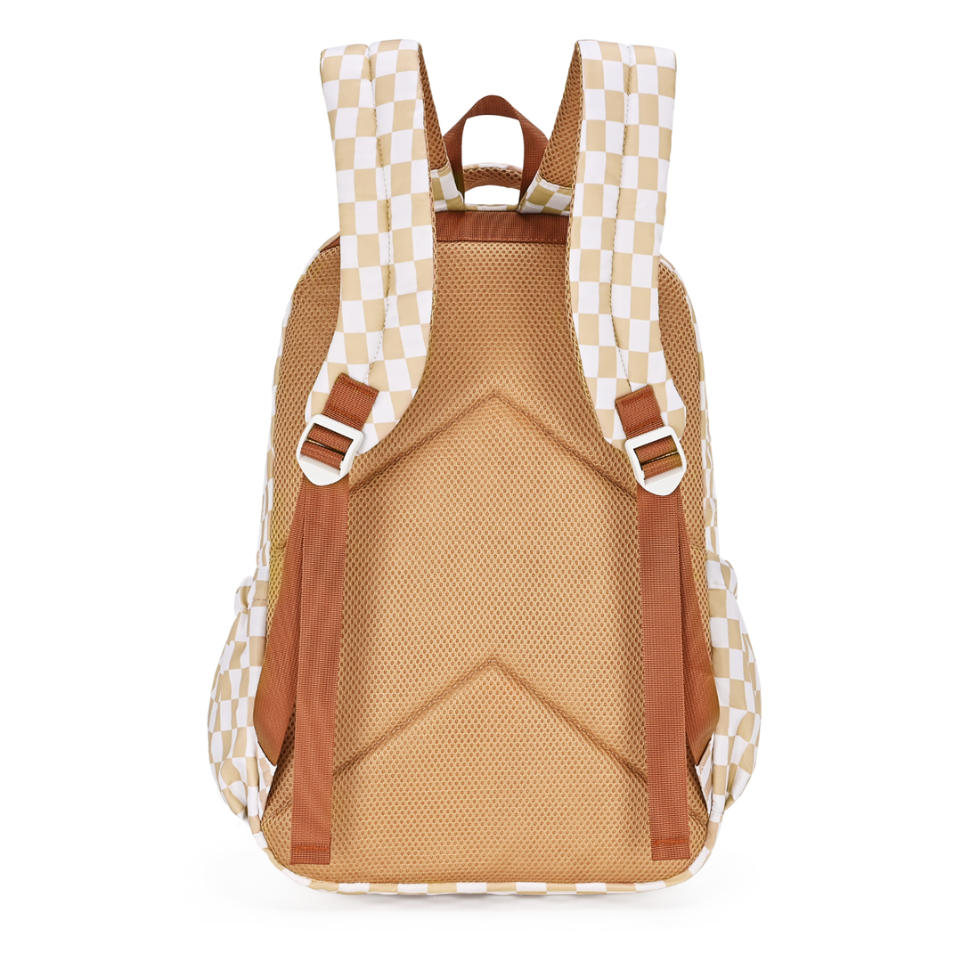 Kinnder Campus School Backpack 2.0 - Caramel Check