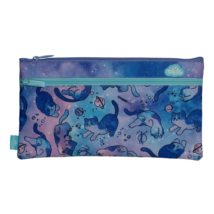 Spencil Twin Zip Pencil Case - Cat-A-Cosmic