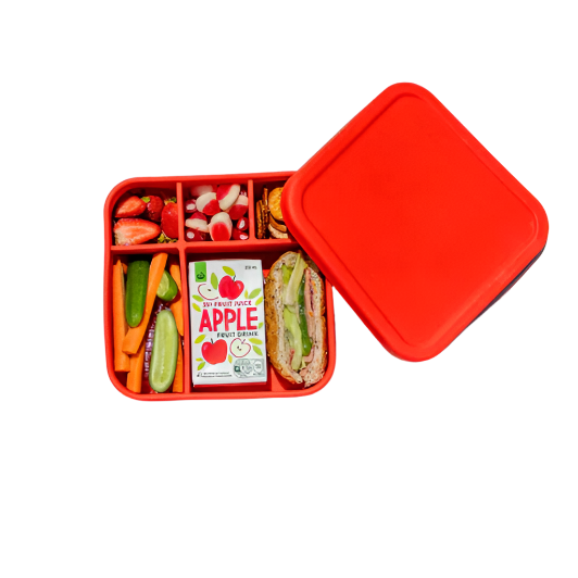 Silicone BIG Bento Lunch Box - Chilli