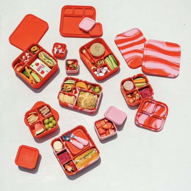 Silicone BIG Bento Lunch Box - Chilli