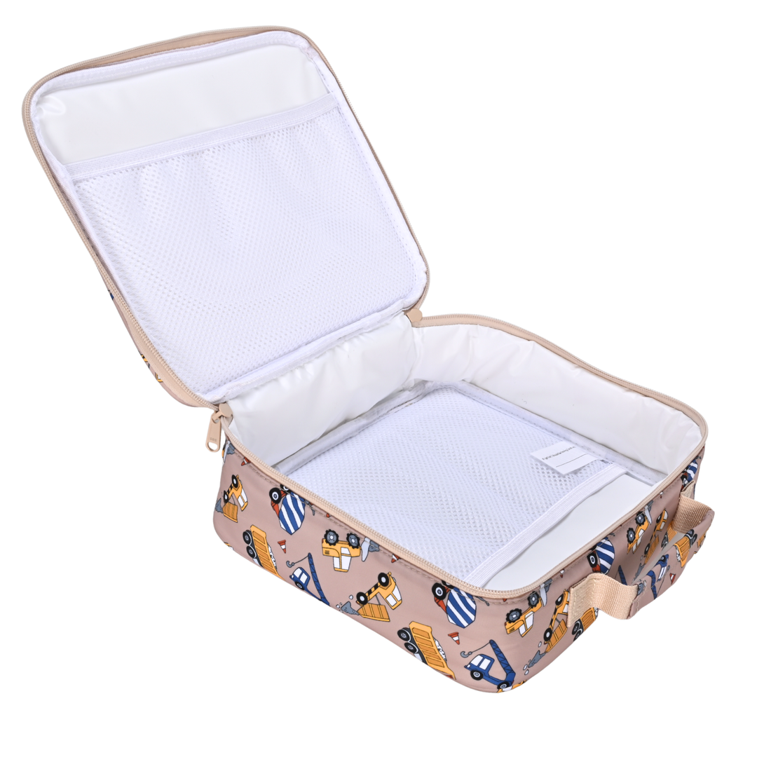 Kinnder JUNIOR Insulated Lunch Bag + Ice Pack - Construction Crew