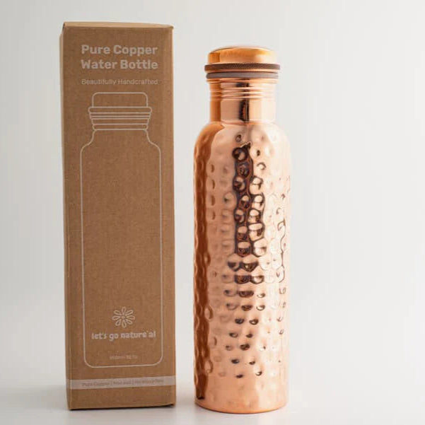 Goodly Gosh Hammered Copper Water Bottle - 950ml