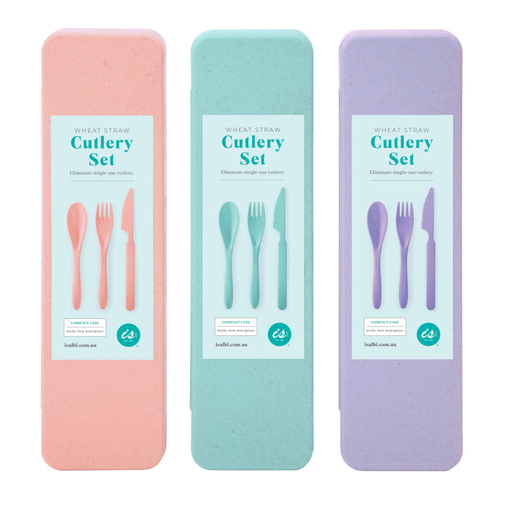 Wheat Straw Travel Cutlery Set - Purple