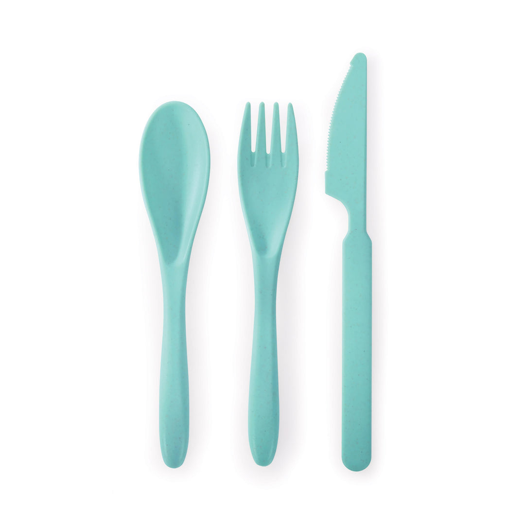 Wheat Straw Travel Cutlery Set - Aqua