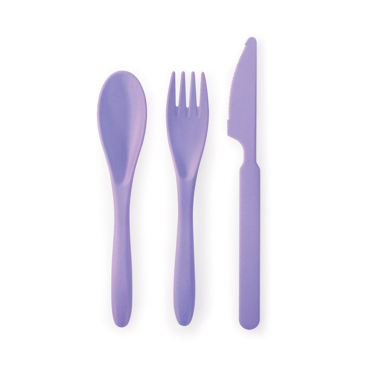 Wheat Straw Travel Cutlery Set - Purple