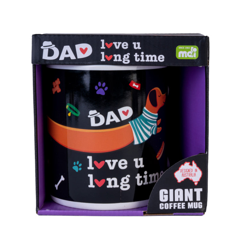 EcoGo Giant 900ml Dachshund Dad Mug