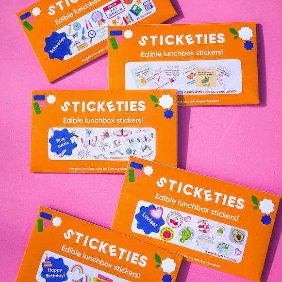 Sticketies Edible Lunchbox Stickers - Bugs & Bees