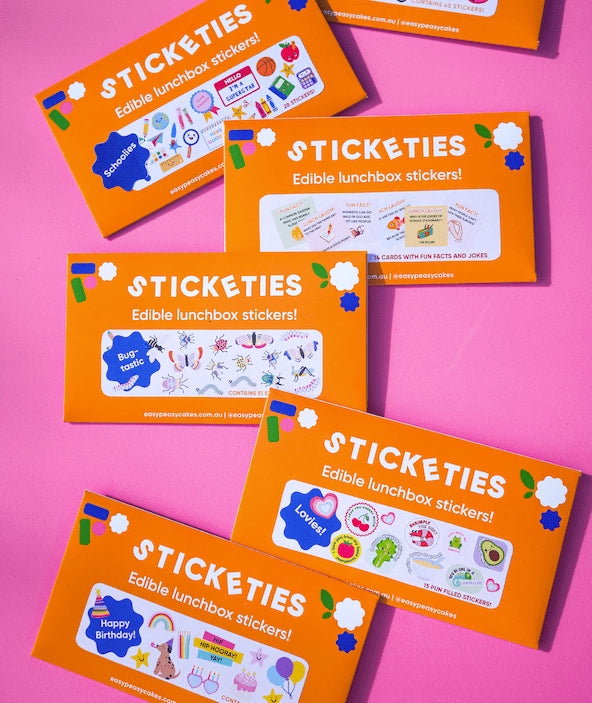 Sticketies Edible Lunchbox Stickers - Funny Faces