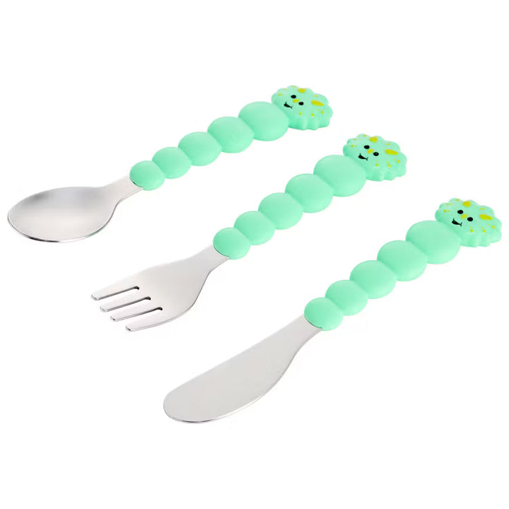 Melii Stainless Steel Cutlery Set in Case - Dinosaur