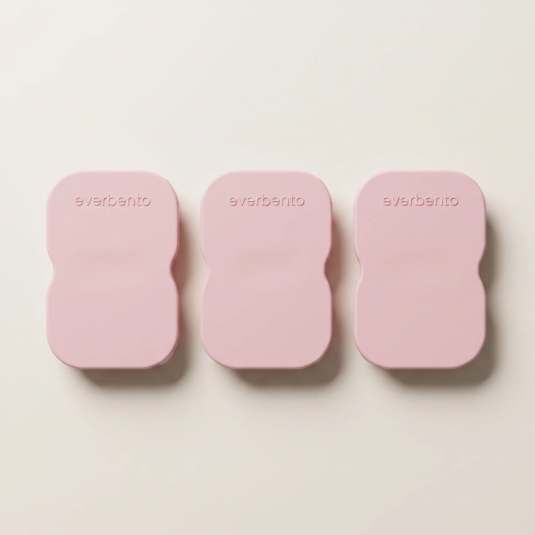EverBento Stainless Steel & Silicone DipDuo 3pk Bundle - Posie Pink