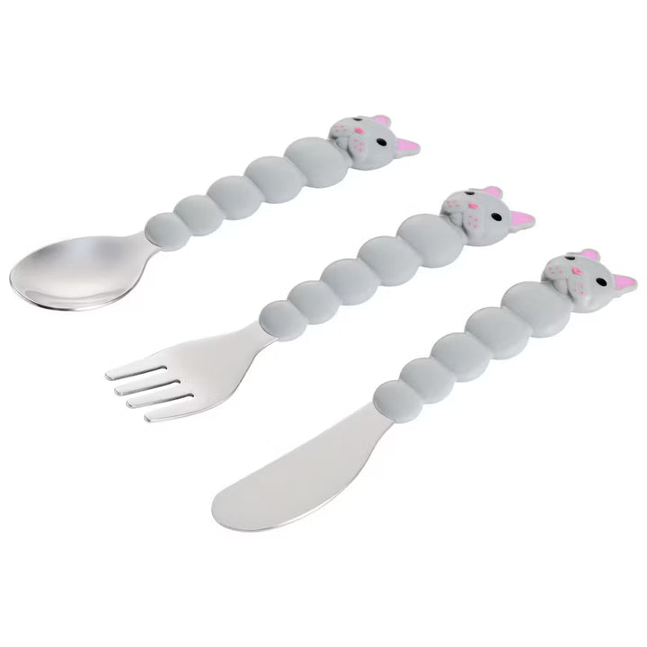 Melii Stainless Steel Cutlery Set in Case - Puppy Dog