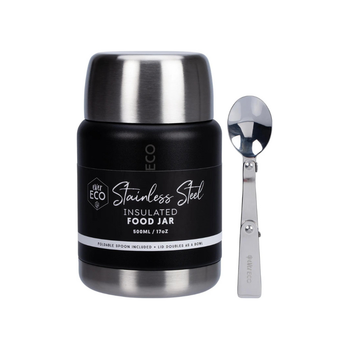 Ever Eco Insulated Food Jar 500ml - Onyx Black