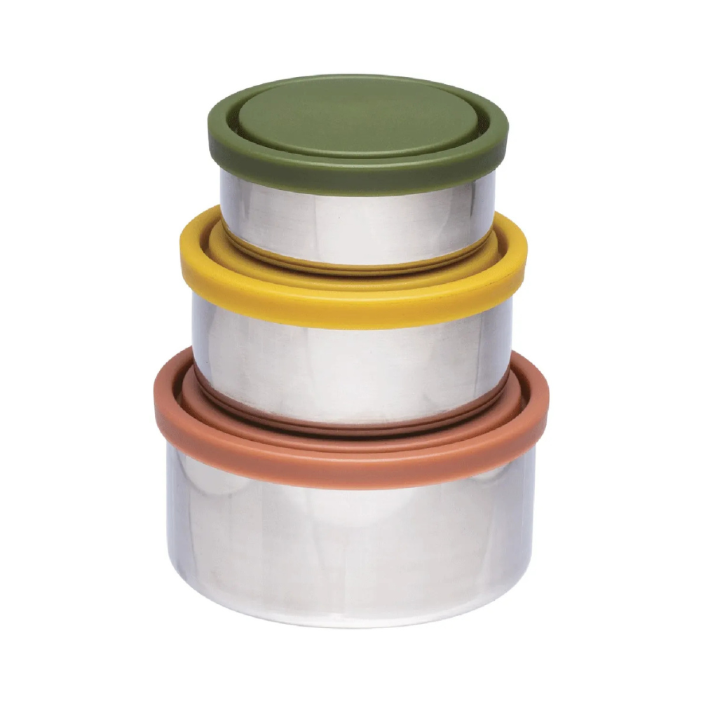 Stainless Steel Round Nested Containers Set - Autumn