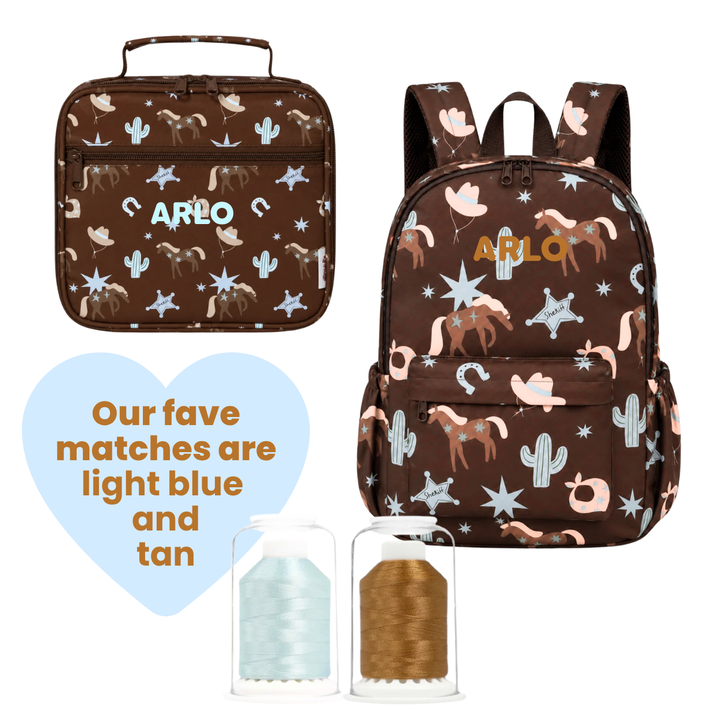 Kinnder Campus/Junior Backpack + Insulated Lunch Bag + Ice Pack Bundle - Rodeo