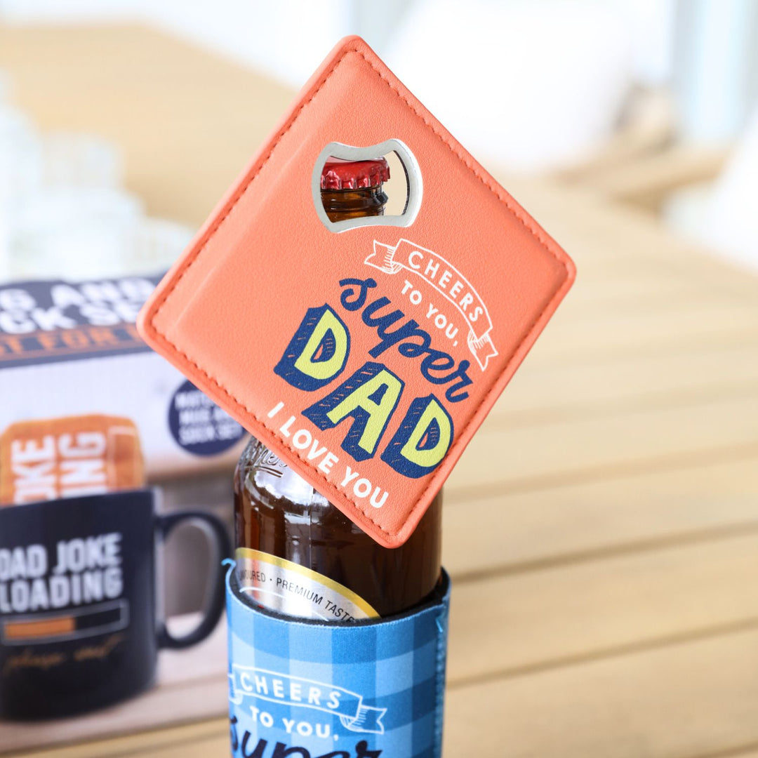 DAD Bottle Opener Coaster - Super Dad