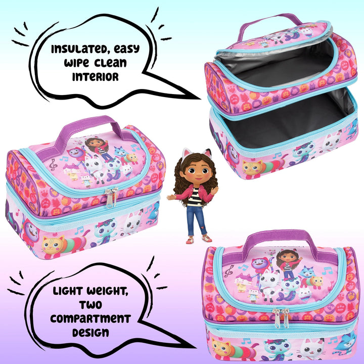 Dual Compartment Insulated Lunch Bag - Gabby's Dollhouse